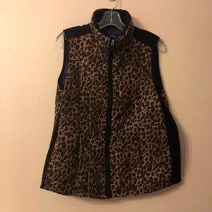 Ralph Lauren quilted animal print vest size 1X